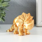 Сувенир-антистресс "Трицератопс Терентий" 13,5х3,5х7,5 см, жёлтый - фото 22676322