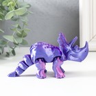 Сувенир-антистресс "Трицератопс Терентий" 13,5х3,5х7,5 см, сиреневый - фото 22676329