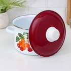 Кастрюля эмалированная «Черешня», 3 л, индукция, цвет белый - Фото 2