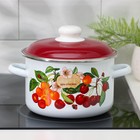 Кастрюля эмалированная «Черешня», 3 л, индукция, цвет белый - Фото 5