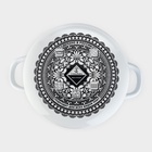 Кастрюля эмалированная «Черешня», 4 л, индукция, цвет белый - Фото 4