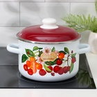 Кастрюля эмалированная «Черешня», 4 л, индукция, цвет белый - Фото 5