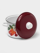 Кастрюля эмалированная «Черешня», 5.5 л, индукция, белая - Фото 2