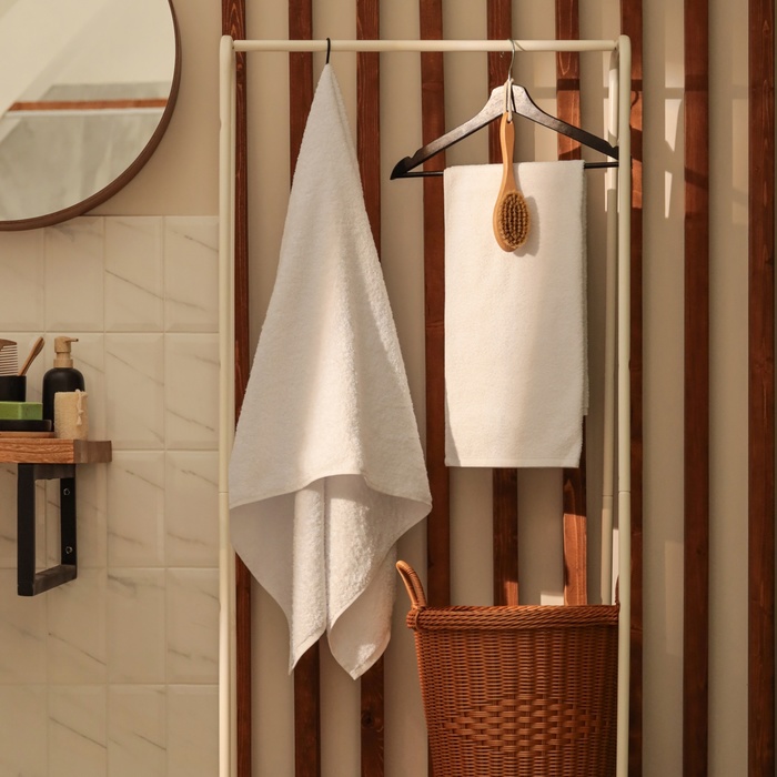 Полотенце махровое «Этель. Терри», 70×140 см, 100% хлопок, 430 г/м², белое - Фото 1