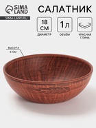 Салатник «Колос», 1 л, 18.5×6 см, красная глина - Фото 1