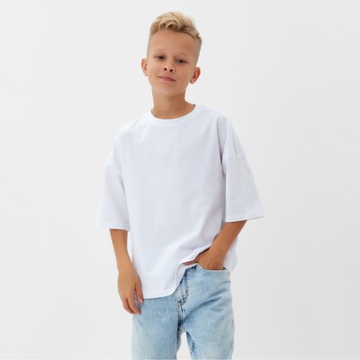 Футболка детская Basic line цвет белый, рост 134 см