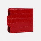 Кошелёк женский на кнопке, цвет красный - фото 22645230