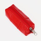 Ключница на молнии, длина 12,5 см, кольцо, цвет красный - фото 10896499