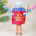 Детское полотенце-пончо с капюшоном "Я люблю хоккей" 60 х 120 см, хлопок 280 гр/м2 - Фото 6