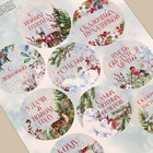 Наклейки бумажные на подарки «Сказочный праздник», 14 х 21 см, Новый год - Фото 2