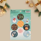Наклейки бумажные «Новый год», на подарки, 14 × 21 см - фото 282008077