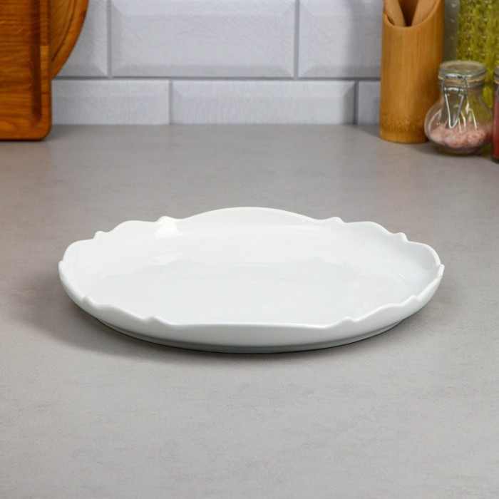 Блюдо «Волна», 30 см, круглое, фарфор, Иран - Фото 1