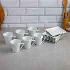 Чайный набор «Негин», 12 предметов, 6 чашек 185 мл, фарфор, Иран - фото 6322959