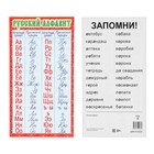 Карточка-шпаргалка "Русский алфавит: рукописный и печатный" 20х11 см - фото 301659615