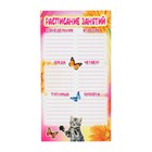 Расписание "Кошка и бабочка" 20х11 см (комплект 20 шт) - фото 22748417