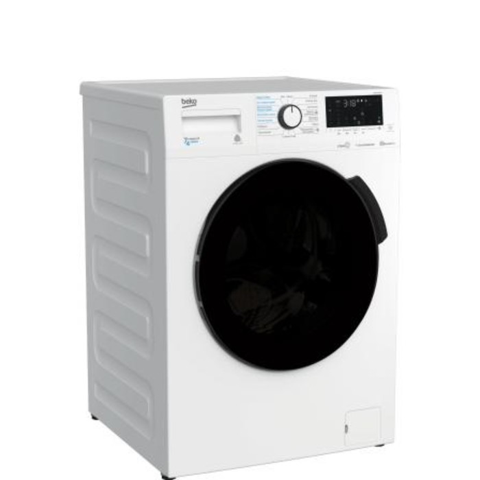 Стиральная машина Beko WDB7425R2W , сушка, класс В, 1200 об/мин, 7 кг, бело-чёрная - фото 51438341