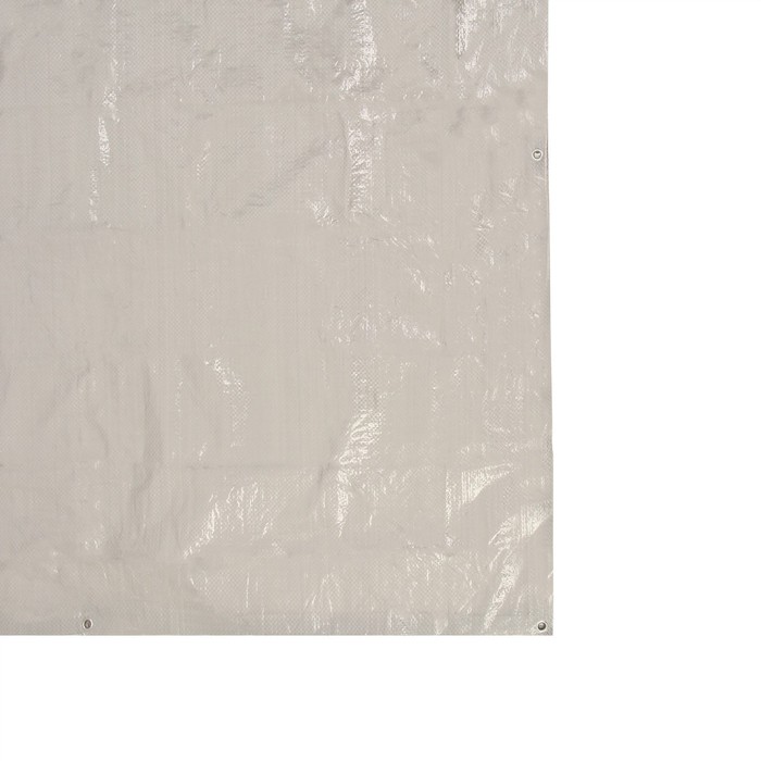 Тент защитный, 3 × 2 м, плотность 60 г/м², люверсы шаг 1 м, тарпаулин, серый - фото 1878333773