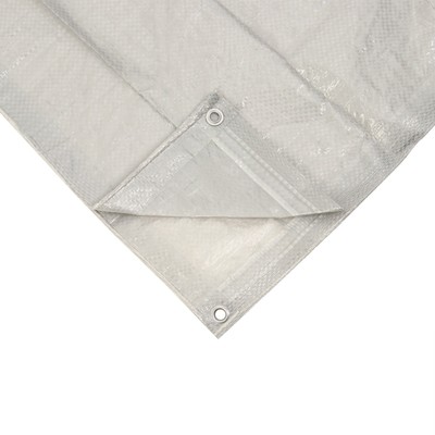 Тент защитный, 6 × 4 м, плотность 60 г/м², УФ, люверсы шаг 1 м, тарпаулин, серый