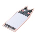 Блокнот фигурный "Кот" на магните, 20х8 см - фото 24128252