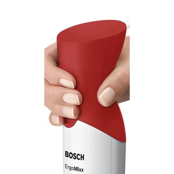 Блендер Bosch MSM64120, погружной, 450 Вт, 0.6 л, 2 скорости, режим "турбо", бело-красный - фото 51341923