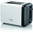 Тостер Bosch TAT3P421, 970 Вт, 5 режимов прожарки, 2 тоста, разморозка, бело-чёрный - фото 10898355