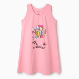 Сорочка для девочки, цвет розовый, рост 134-140 см