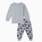 Пижама для мальчика, цвет серый, рост 104 см - Фото 4