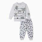 Пижама для мальчика, цвет серый, рост 104 см - фото 20828131