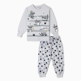 Пижама для мальчика, цвет серый, рост 128 см