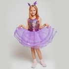 Карнавальный набор «Дракончик»: фиолетовое платье, ободок - Фото 5