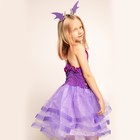 Карнавальный набор «Дракончик»: фиолетовое платье, ободок - Фото 6