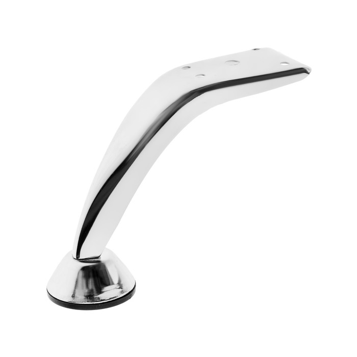 Опора мебельная гнутая OM002CR ТУНДРА, 120 мм, 1.2 мм, цвет хром - Фото 1