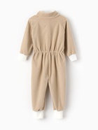 Комбинезон детский флисовый, бежевый, рост 86-92 см 9447399