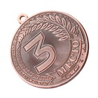 Медаль призовая «3 место» бронза 196, d=5 см, без ленты - Фото 4