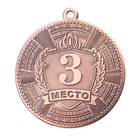 Медаль призовая 197 диам 5 см. 3 место. Цвет бронз. Без ленты - фото 9207129