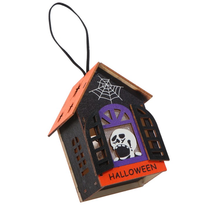 Декор с подсветкой «Дом на хэллоуин» 5,5 × 7,5 × 10,5 см