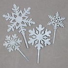 Топпер новогодний для торта «Снежинки», 4 шт. - Фото 7