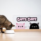 Защитная самоклеящаяся пленка на месте кормления/туалета питомца "Cats cafe. Два кота" 50х25 - фото 10898709