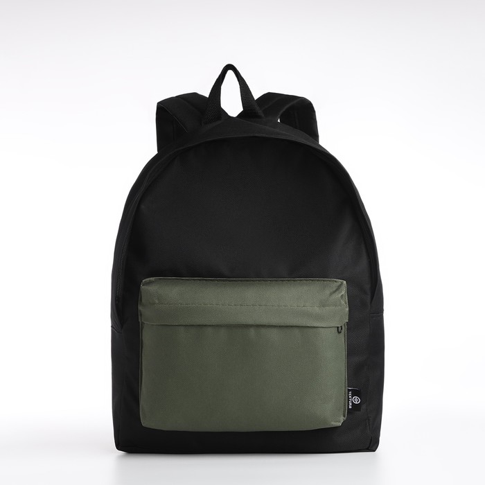 Спортивный рюкзак, TEXTURA, 20 литров, цвет чёрный/хаки - Фото 1