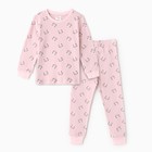 Пижама для девочки, цвет розовый, рост 110-116 см - фото 21985423