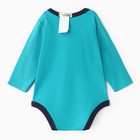 Боди детское, цвет бирюзовый, рост 74 см - фото 24427898