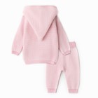 Комплект детский (джемпер,брюки), цвет розовый/белый, рост 92 см - фото 22920302