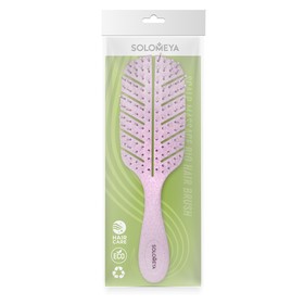 Массажная био-расческа для волос Solomeya, светло-розовая