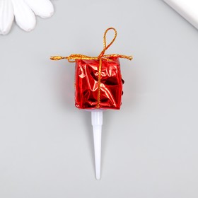 Декор для творчества пластик "Подарочек красный" 2,5х2,5 см