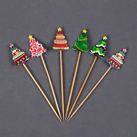 Шпажки «Ёлочки», в наборе 6 шт. (комплект 2 шт)