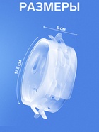 Стрип лента с подвесом на 12 крючков, L=60, 10 шт. прозрачный - Фото 1