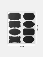 Ценники самоклеящиеся меловые «Узор», 40 шт. форма МИКС, 5×3.5 см, чёрные - Фото 2