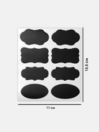 Ценники самоклеящиеся меловые «Овал», 40 шт. 3.5×5 см, чёрные - Фото 2