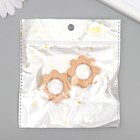 Бусина для творчества дерево "Солнышко" 3,9х3,9 см - фото 22645910