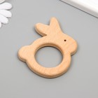 Бусина для творчества дерево "Зайчик" 8,2х7,3 см - фото 25326299